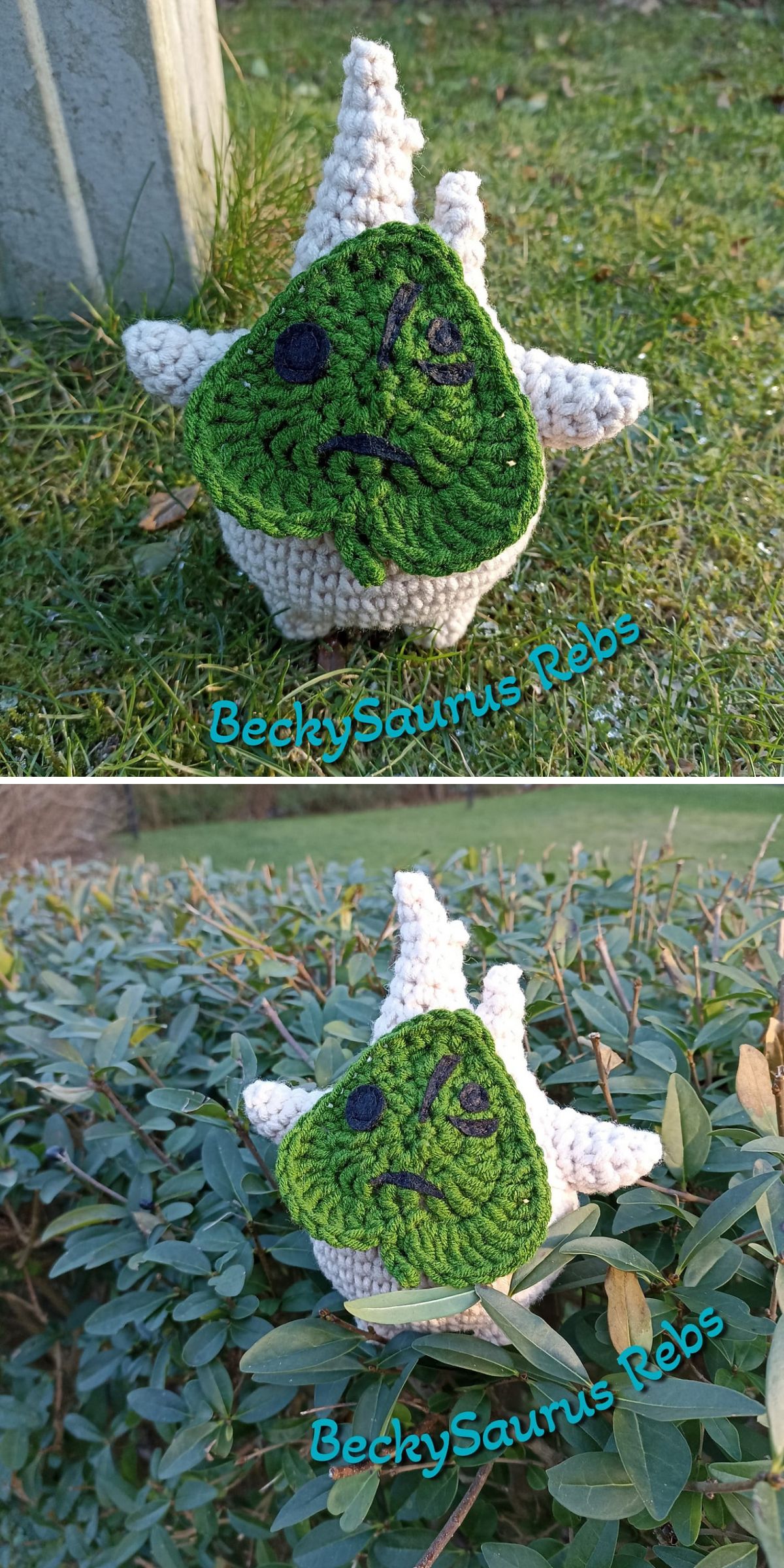 a crochet doll featuring a quirky design