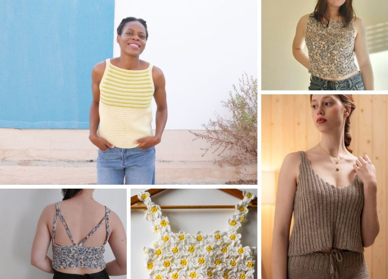 a collection of chic crochet summer tops