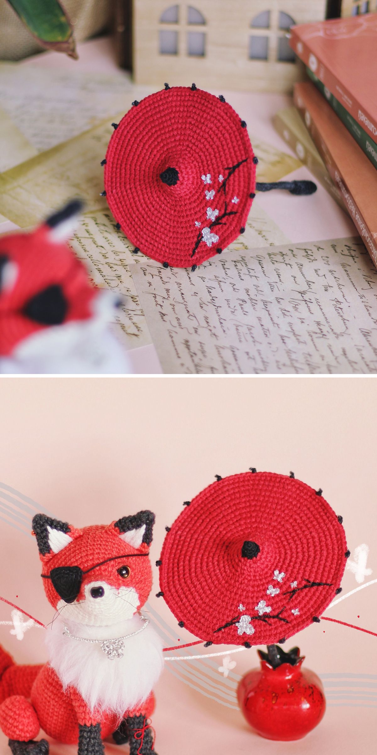 a mini Chinese crochet umbrella for dolls