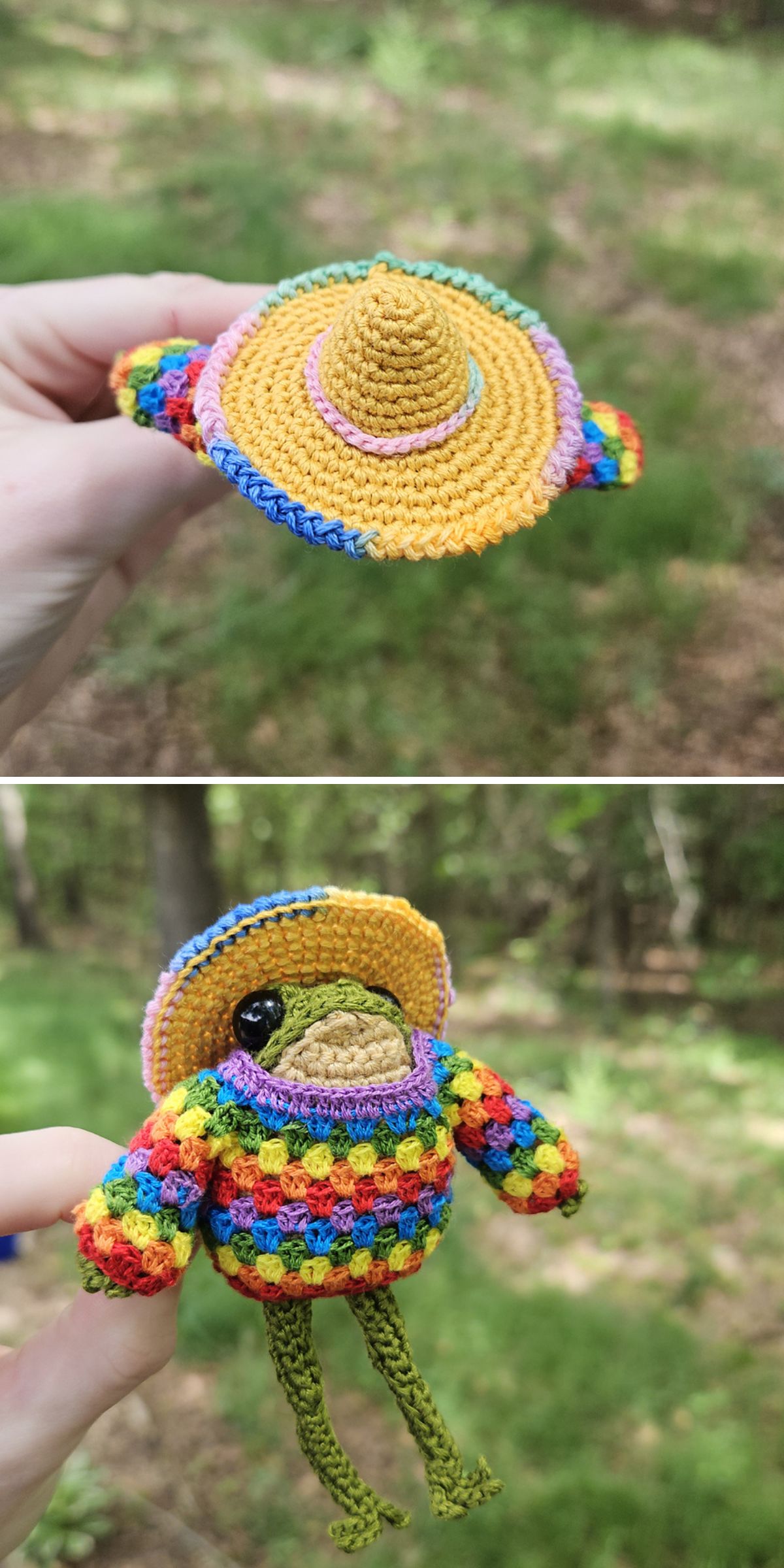 a mini crochet sombrero 
