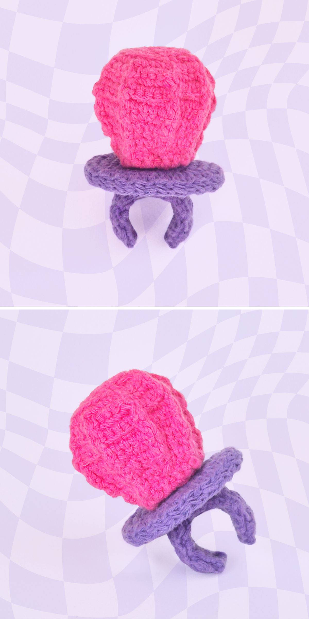 a crocheted candy ring