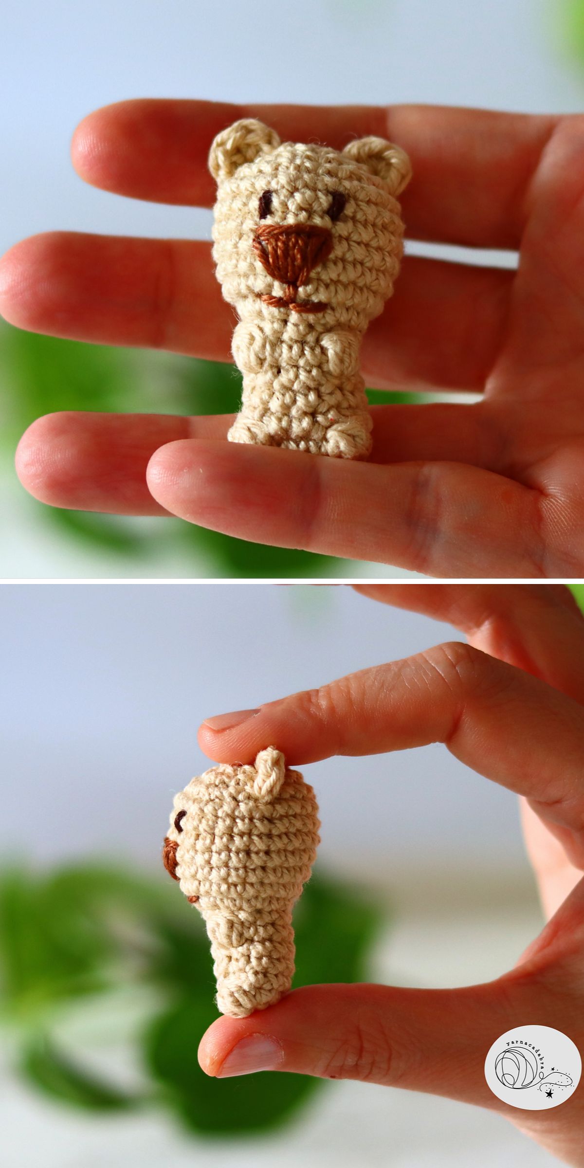 a mini crochet bear 