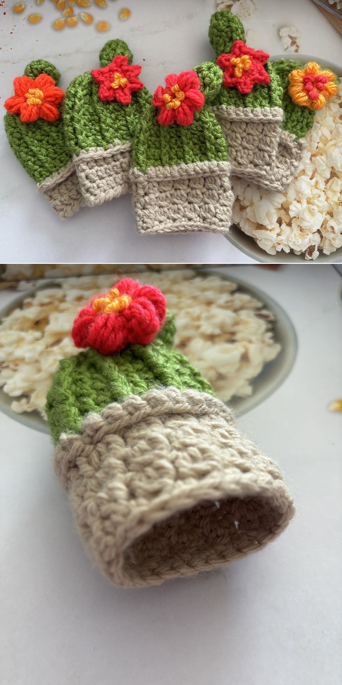 crochet cactus cozies
