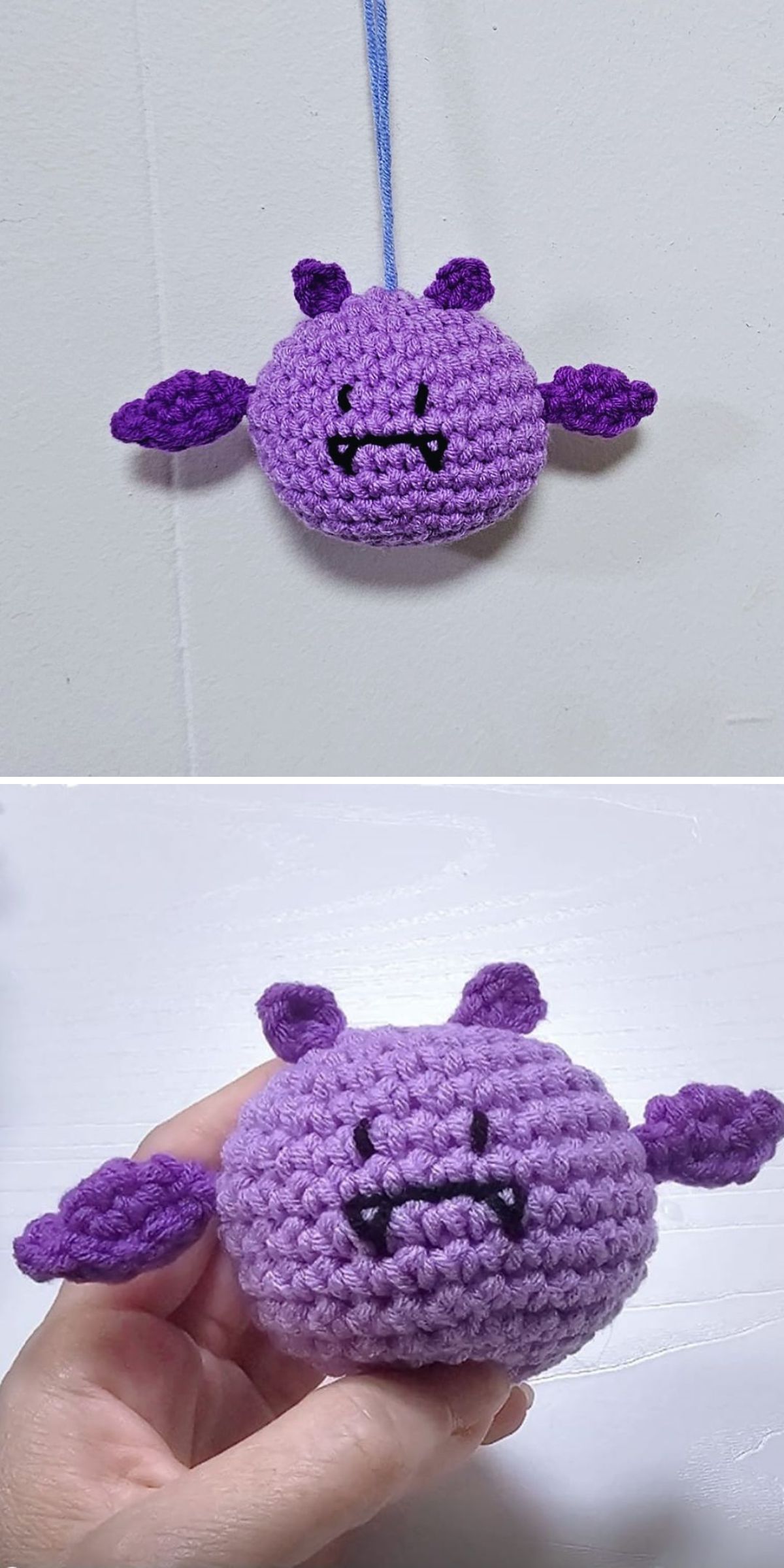 a small crochet bat