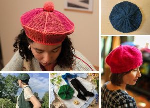 a collection of chic knitted berets