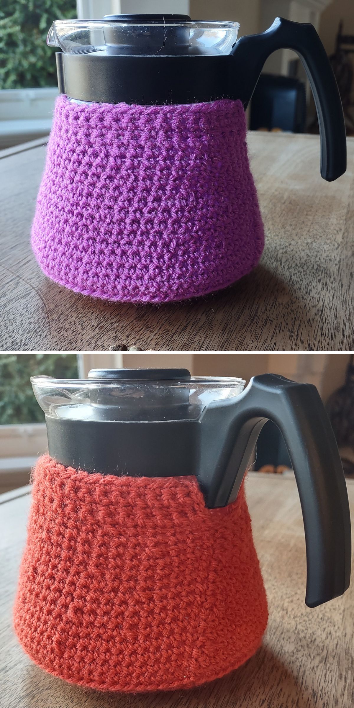 a simple crochet teapot cozy