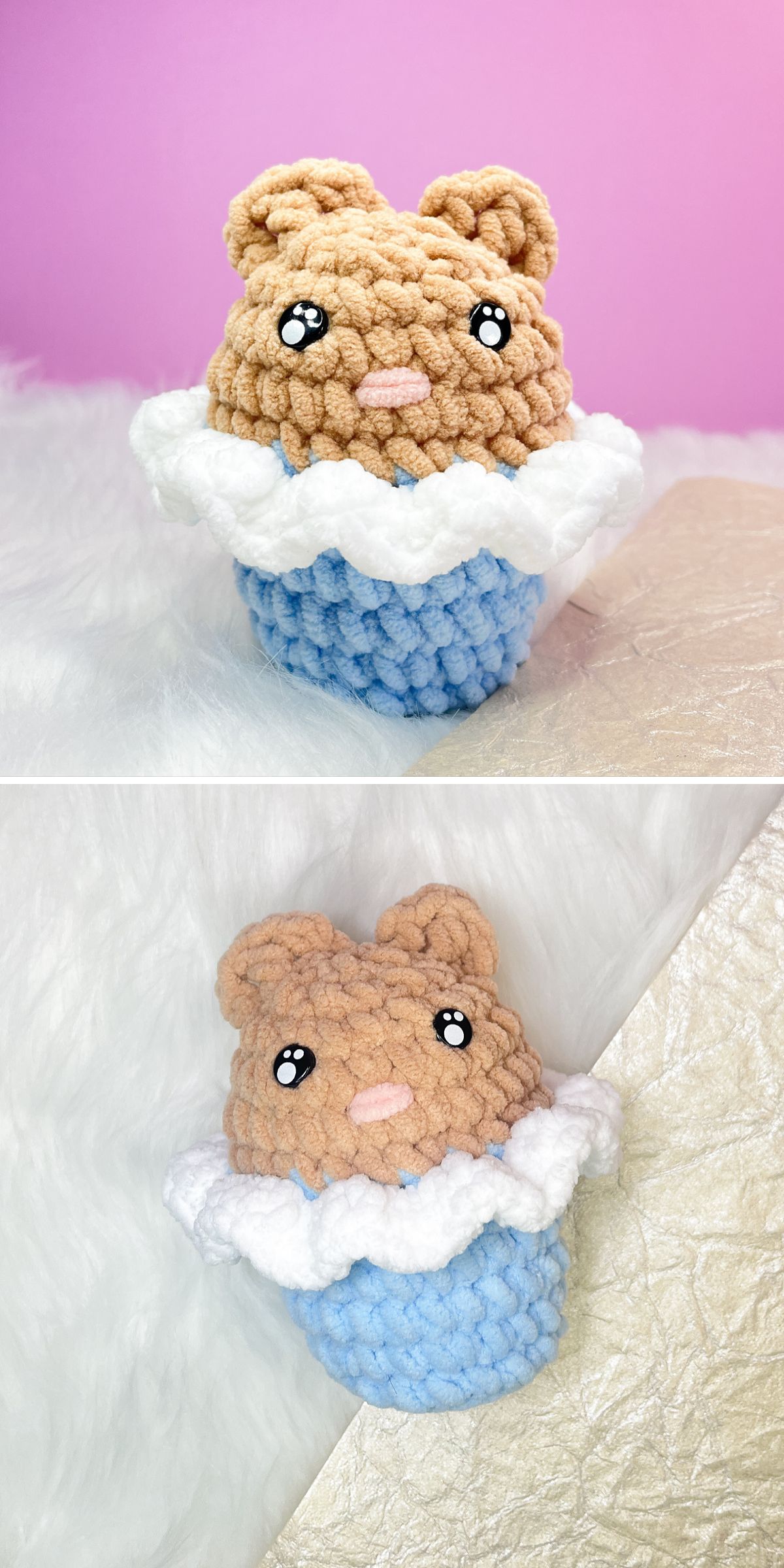 a small crochet cat toy