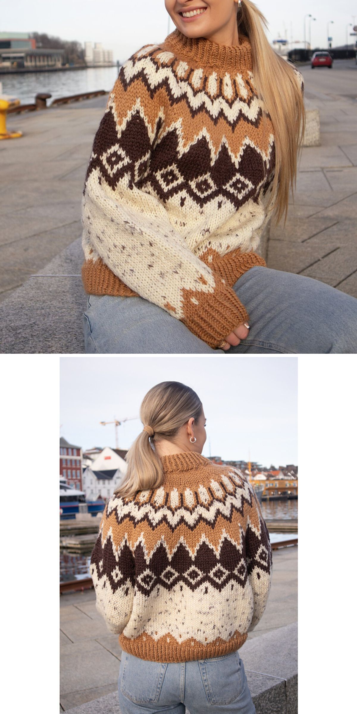 a cozy knitted sweater 