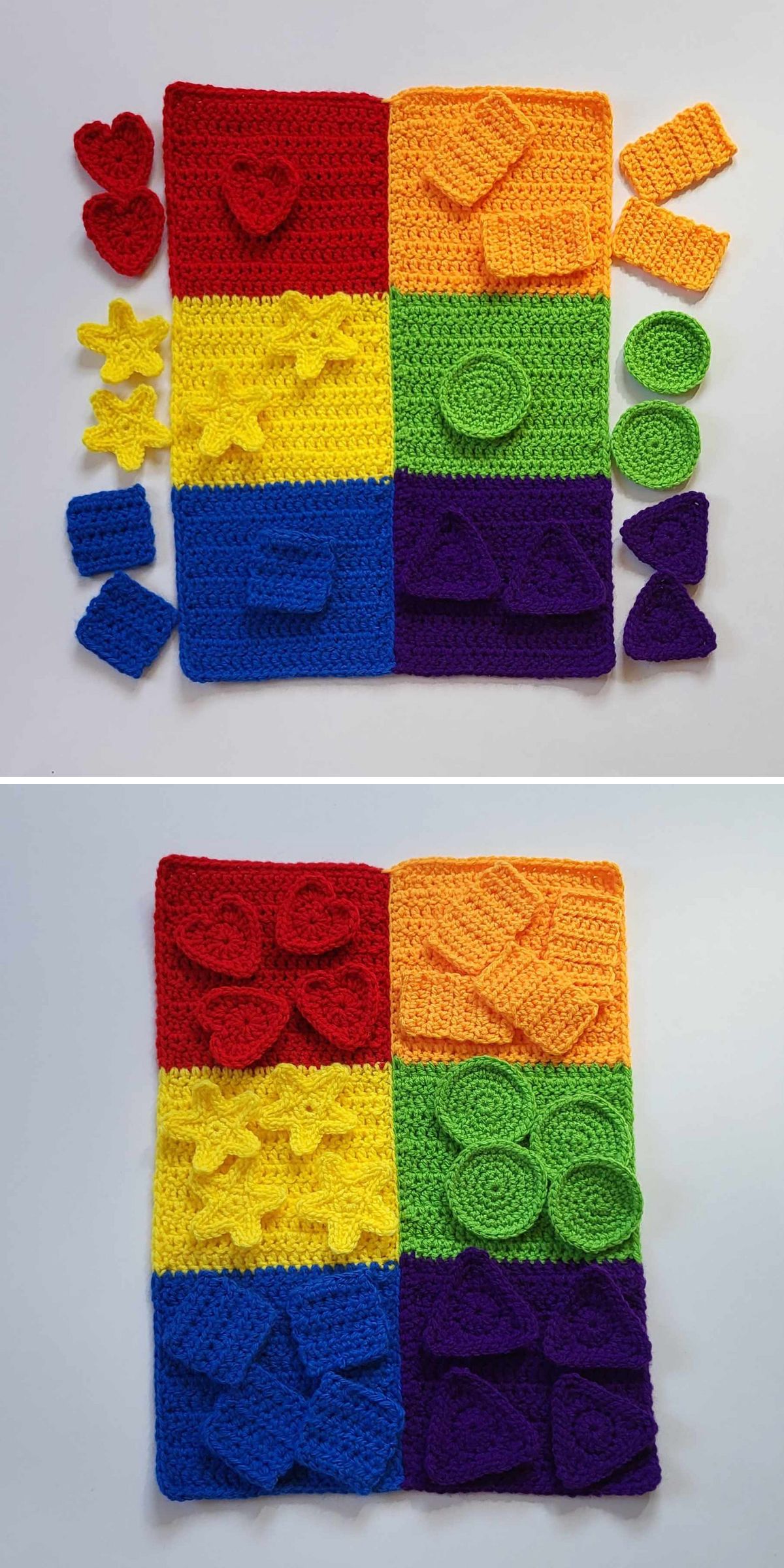 a vibrant crochet playmat