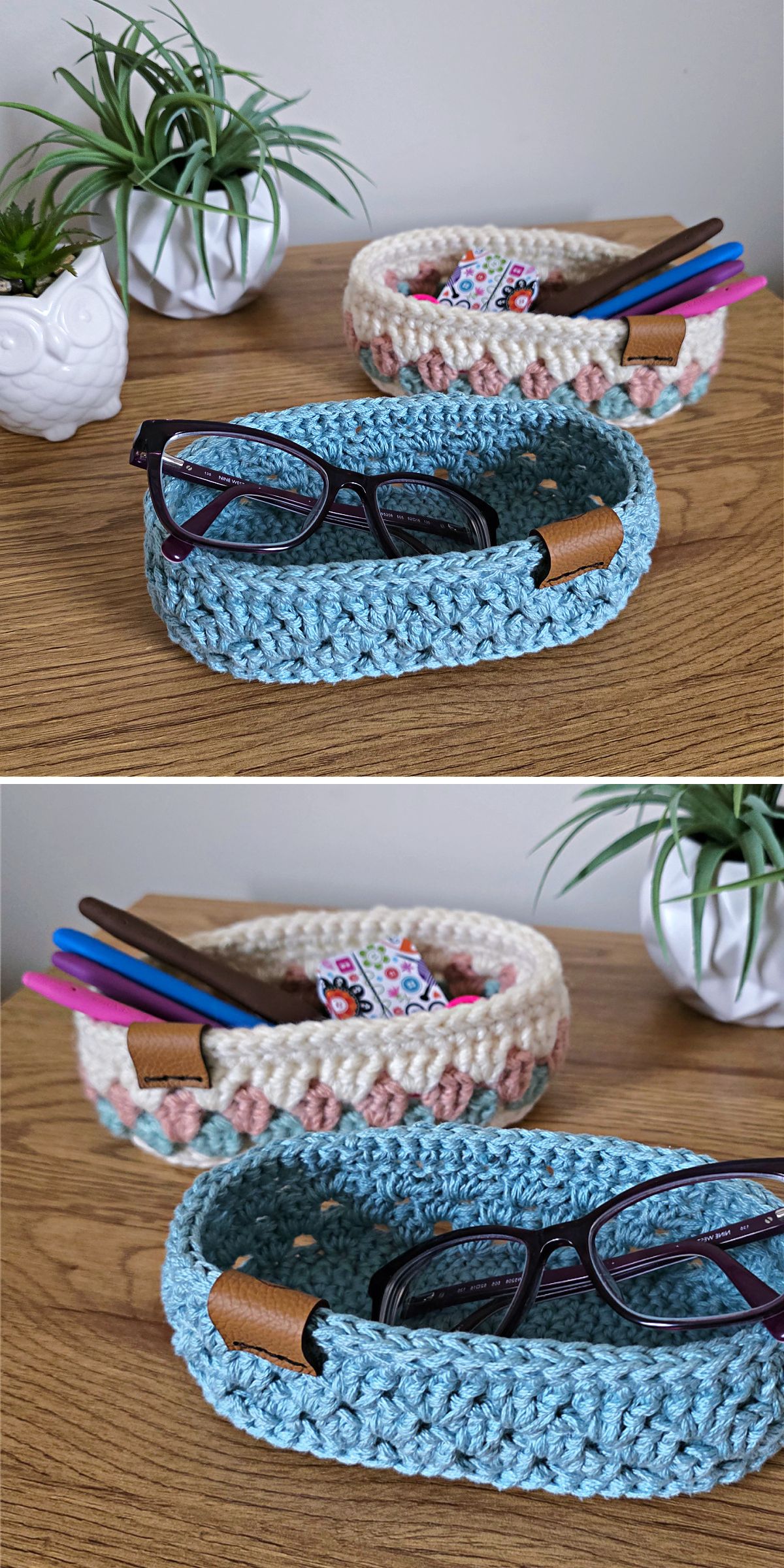 crochet glasses holders