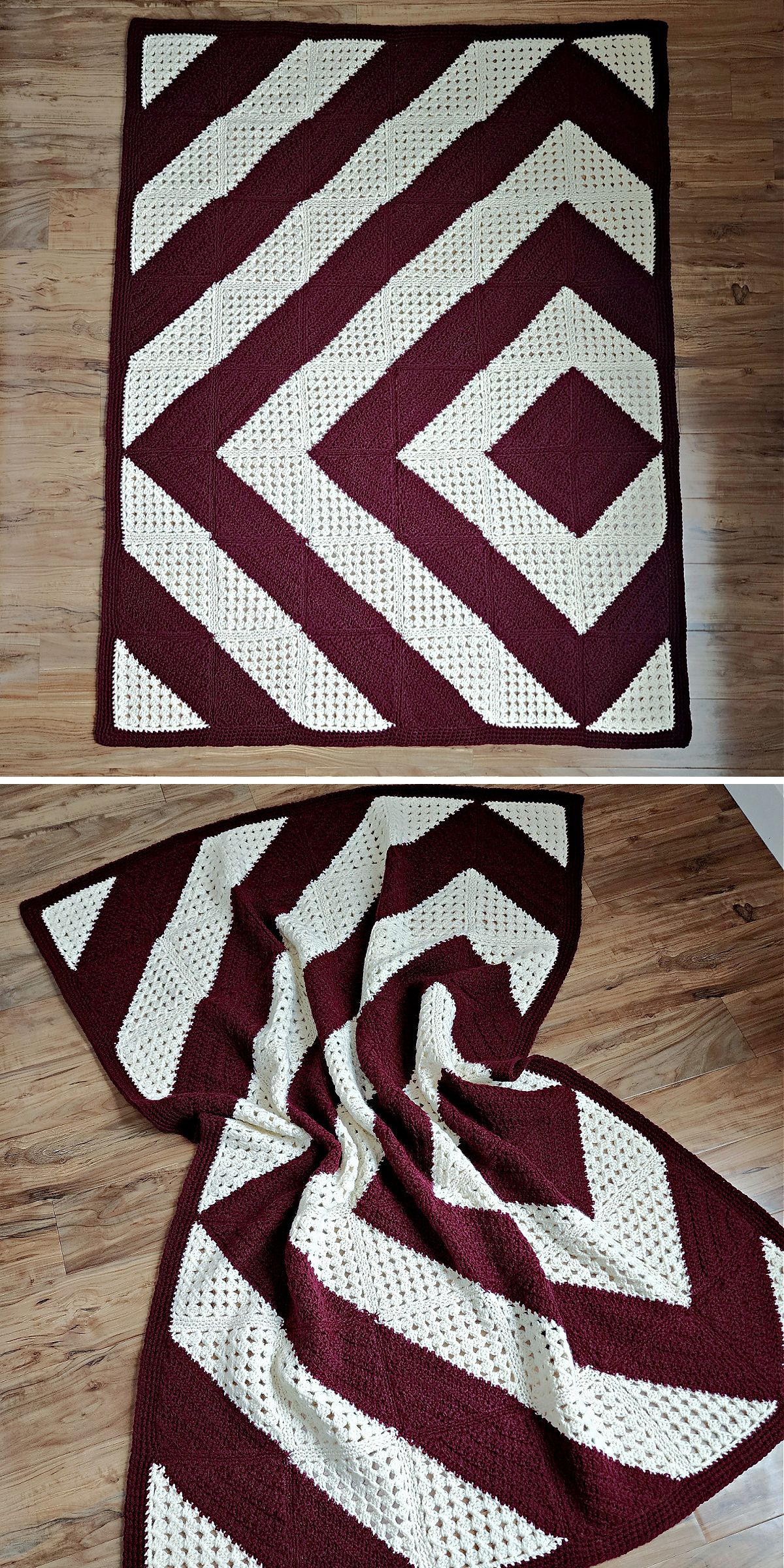 a crochet granny square blanket