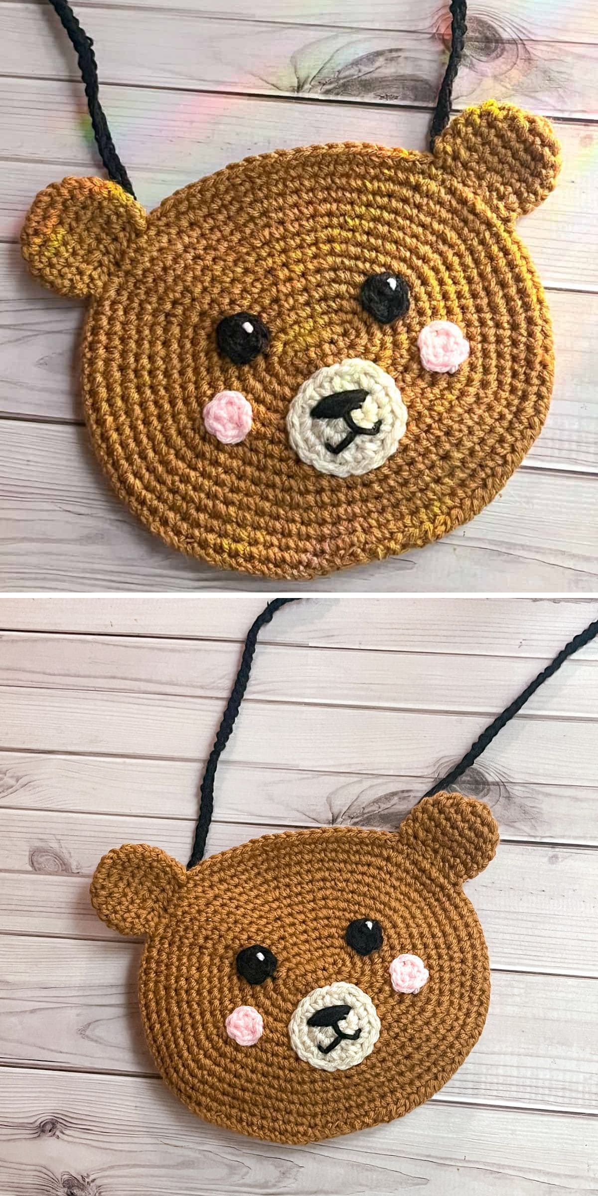 A crochet bear bag for kids